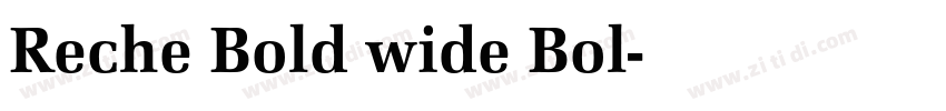 Reche Bold wide Bol字体转换